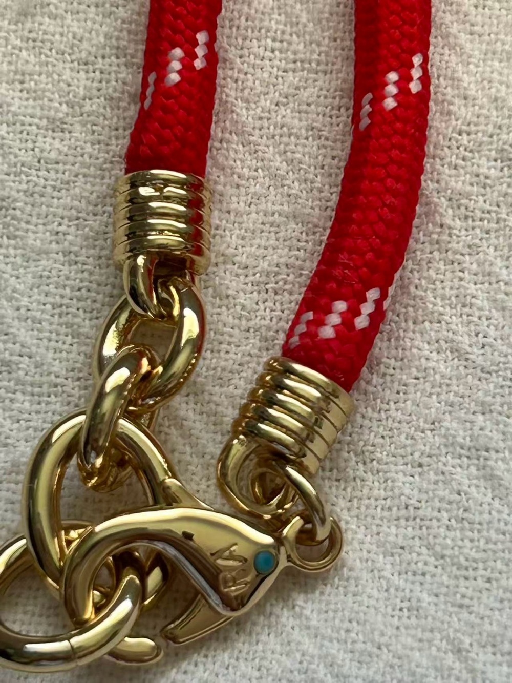 Roxanne Assoulin Long Happy
Cord Charm
Necklace Red Cord Dark Turquoise Charm - Picture 4 of 4